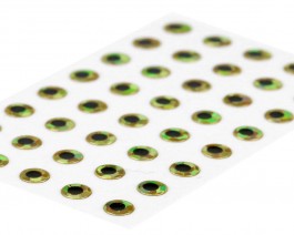 Flat Eyes, Holographic Gold, 3.5 mm